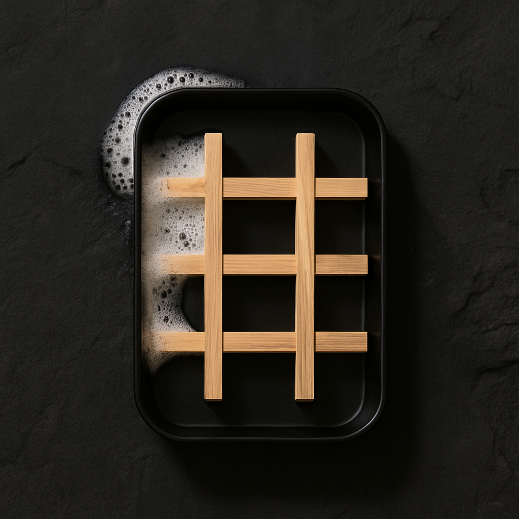 Eco-friendly Bamboo Self-Draining Soap Dish